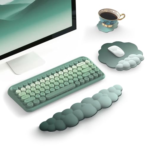 3-in-1 Cloud-Handgelenkauflage: Cloud-Handgelenkauflage, Tastatur, Mauspad mit Handgelenkauflage, ergonomisches Design zur Schmerzlinderung, Schreibtischunterlagen unterstützen Hand und Arm von Generisch