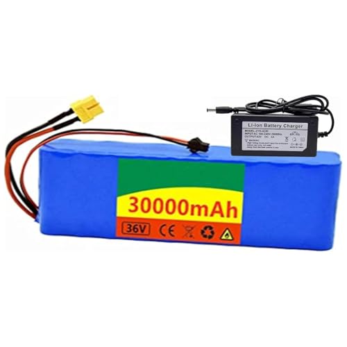 36V 30Ah E-Bike Lithium Akku mit Ladegerät, wasserdichtes Design, kompatibel mit 100W bis 800W Motoren, ideal für Elektroroller und Fahrräder von Generisch