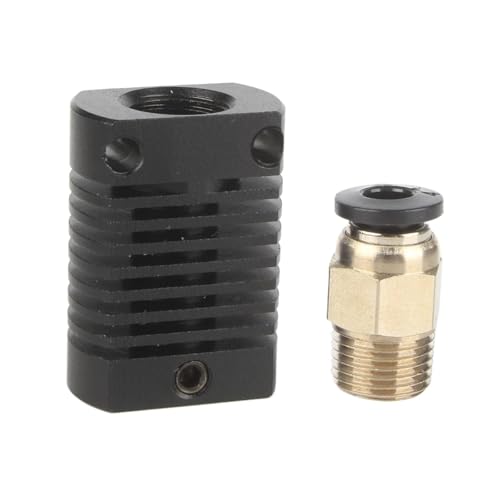 3D-Druckerteile/Zubehör, Ganzmetall-Kühlkörper, Heißkopf, Extruder, Hotend, 1,75 mm, 3 mm Filament for Ender3 CR10S(Black,1 PCS) von Generisch