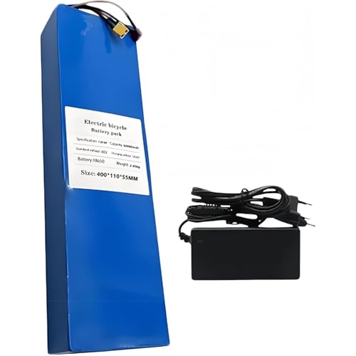 48V 20Ah Lithium-Ionen E-Bike Akku Pack mit 54,6V 2A Ladegerät und BMS XT90 für Elektrofahrräder und Roller von Generisch