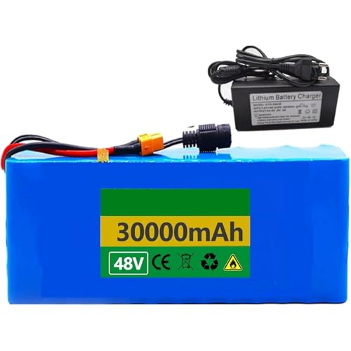 48V Elektrofahrrad Lithium Akku Pack - Wasserdichtes PVC, Kompatibel mit 200W bis 1000W Motoren, Inklusive Ladegerät von Generisch