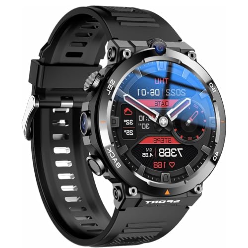 4G SIM-Karte Smartwatch mit 1,39 rundem Bildschirm, Dual-Kamera, NFC-Positionierung, ultradünnes Gehäuse für Android- und iOS-Handys, unterstützt benutzerdefinierte App-Wahl von Generisch