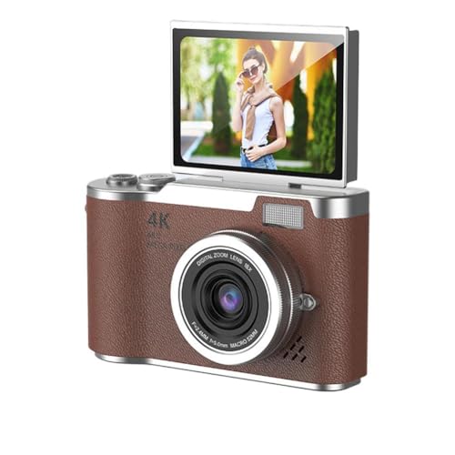 4K CCD 8X Digitalzoom Digitalkamera für Studenten, 48 MP Kompakt Digital 180° Flip Fotografie Selfile Kamera Bildschirm Kamera von Generisch