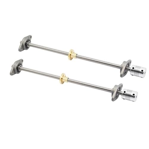500 mm 400 mm 350 mm 200 mm 100 mm T8-Leitungsschraube, 8 mm vertikal, horizontal, Kit KFL08 KP08, Lager, CNC-3D-Druckerteile(2SETS Horizontal kit,300mm) von Generisch