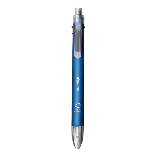 6-in-1-Multifunktions-Kugelschreiber, austauschbare Schreibstifte mit Bleistift in 5 Farben, glattes Schreiben, federeinziehbares Design für Schulbedarf, ideal für Studenten und Profis von Generisch
