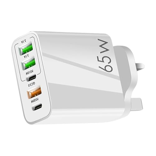 65W USB C Ladegerät Block - 4-Fach USB Stecker Netzteil - Mehrfachanschluss C Schnellladeblock | Universelles PD Typ-C Ladegerät für Laptop Tablet Kopfhörer Smartwatch Handy Auto Zuhause & Büro 65W USB C Ladegerät Block - 4-Fach USB Stecker Netzteil - Mehrfachanschluss C Schnellladeblock | Universelles PD Typ-C Ladegerät für Laptop Tablet Kopfhörer Smartwatch Handy Auto Zuhause & Büro von Generisch