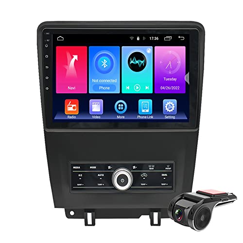 8 Core DVR+9" 32GB Android 12 Autoradio DAB+CarPlay Navi GPS Für Ford Mustang 2010-2014 9 Zoll HD Touchscreen Autoradio Bluetooth DAB+Radio WiFi, Mirrorlink, FM RDS Radio+Lenkradkontrolle DSP USB von Generisch