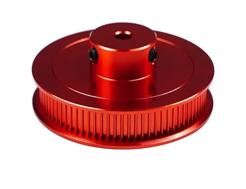 80 Zähne 2GT Synchronriemenscheibe Bohrung 5 mm Breite 6 mm GT2 Zahnriemenscheibe 80T Riemensteuerrad Antriebsrad for 3D-Druckerteile(Red) von Generisch