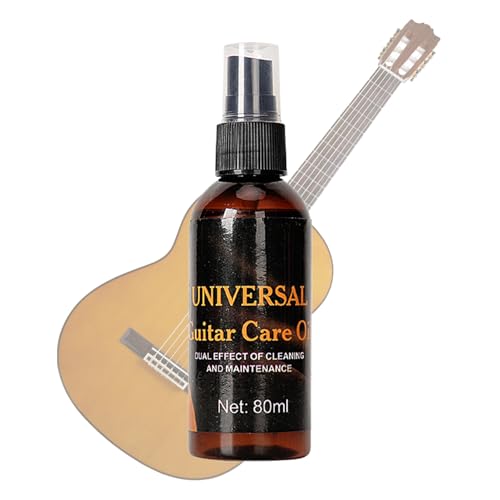 80 ml Griffbrettöl Conditioner - Zitronenduftpolitur, Deep Cleaning Gitarre Shine | Halshydratationserum, Feuchtigkeitsreparaturmisch, Wiederbeleben Sie die Fäden Ihrer Gitarre mit unserem Zitronenöl. von Generisch