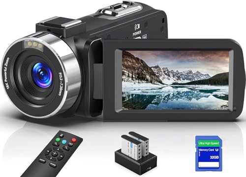 8K Videokamera Camcorder, IR Nachtsicht, 18X Digitalzoom, Touchscreen, WiFi für YouTube, inklusive 32G SD-Karte, Fernbedienung, Mikrofon, 2 Batterien 8K Videokamera Camcorder, IR Nachtsicht, 18X Digitalzoom, Touchscreen, WiFi für YouTube, inklusive 32G SD-Karte, Fernbedienung, Mikrofon, 2 Batterien von Generisch