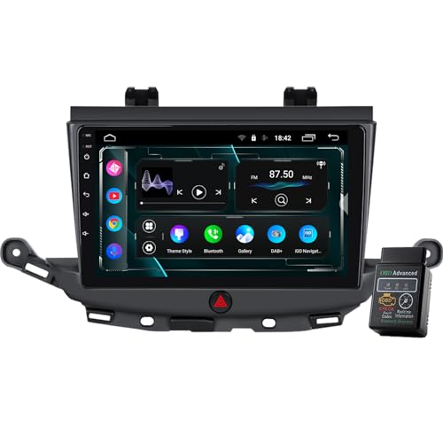 9" Android 13 Android Auto Für Opel Astra K 2015-2019 Autoradio USB Bluetooth 8 Core Autoradio DAB+Radio CarPlay Navi GPS HD Touchscreen Autoradio Bluetooth WiFi,FM (2GB RAM+32GB ROM) von Generisch