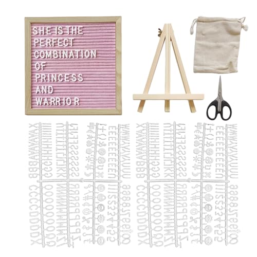 9.84x9.84 Inch Felt Letter Board with Rustic Wooden Frame, Changeable Message Board for Home, Wedding, and Baby Shower Decorations, Includes 300+ Letters and Symbols von Generisch