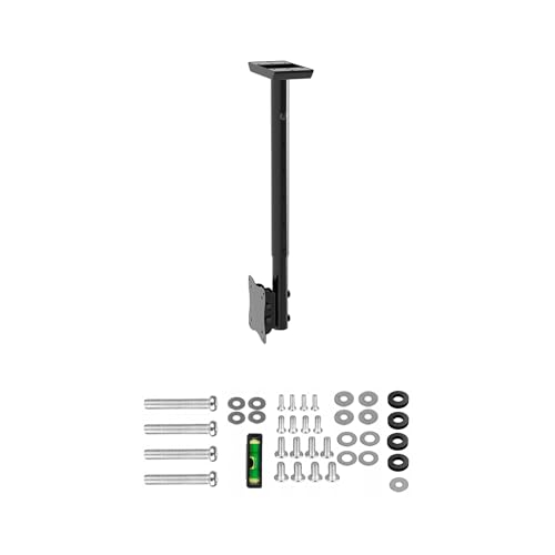 TV-Deckenhalterung schwarz | VESA 75 × 75 & 100 × 100 | höhenverstellbar 571 – 851 mm | 360° drehbar | integrierte Kabelführung TV-Deckenhalterung schwarz | VESA 75 × 75 & 100 × 100 | höhenverstellbar 571 – 851 mm | 360° drehbar | integrierte Kabelführung von Generisch