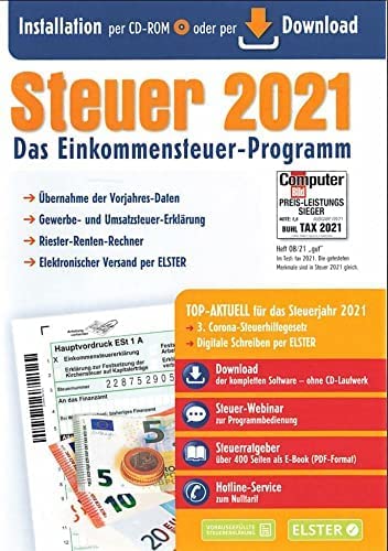 ALDI STEUER 2021 für Steuererklärung 2021 am PC. ELSTER Klare Strukturiert Steuerprogramm Download Code Inklusive. Neu und OVP von Generisch