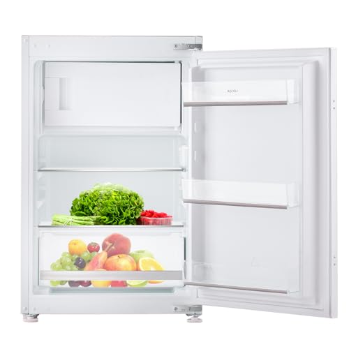 ASCOLI IRDE39561MS Einbau-Kühlschrank mit Gefrierfach, 118 Liter, Temperaturregelung, 88 cm Nische, Kühl-Gefrier-Kombination mit wechselbaren Türscharnieren, LED-Beleuchtung, Weiß ASCOLI IRDE39561MS Einbau-Kühlschrank mit Gefrierfach, 118 Liter, Temperaturregelung, 88 cm Nische, Kühl-Gefrier-Kombination mit wechselbaren Türscharnieren, LED-Beleuchtung, Weiß von Generisch