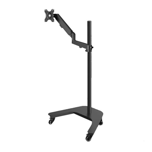 Abnehmbarer Einzel-Monitorarm-Bodenständer für 43,2 cm - 81,3 cm (17 - 32 Zoll) flache/gebogene Bildschirme, unterstützt bis zu 9 kg, verstellbare Höhe und Winkel, platzsparendes Design von Generisch