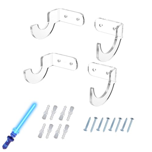 Acryl Lichtschwert Wandhalterung – Einfach Zu Montierende Halterung Zur Stilvollen Präsentation, Transparenter Displayhalter Für Lichtschwerter, Stabiles Acryl Wanddisplay von Generisch