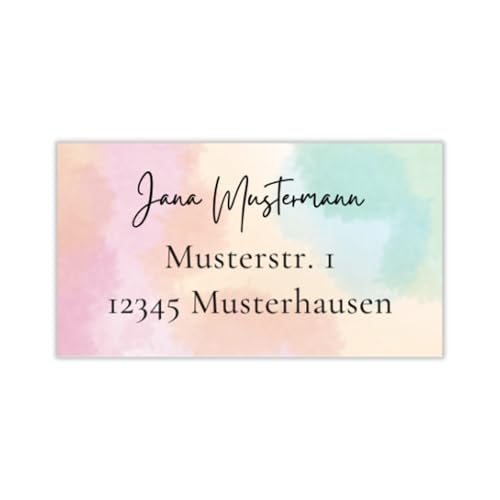 Adressaufkleber personalisiert Regenbogen 38 x 21 mm 48 Stück Adressetikett Etikett Adresse Vinyl Aufkleber Wasserfest Adressaufkleber personalisiert Regenbogen 38 x 21 mm 48 Stück Adressetikett Etikett Adresse Vinyl Aufkleber Wasserfest von Generisch