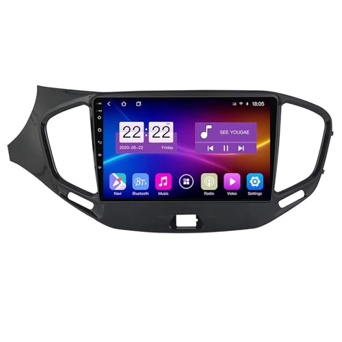 Android 12 Autoradio für LADA Vesta 2015–2020 9 Zoll HD Touchscreen integriertes kabelloses CarPlay Android Auto Unterstützung DAB DSP BT 5.0 RDS HiFi GPS Navigation FM AM Backup Kamera SWC (8Core + von Generisch