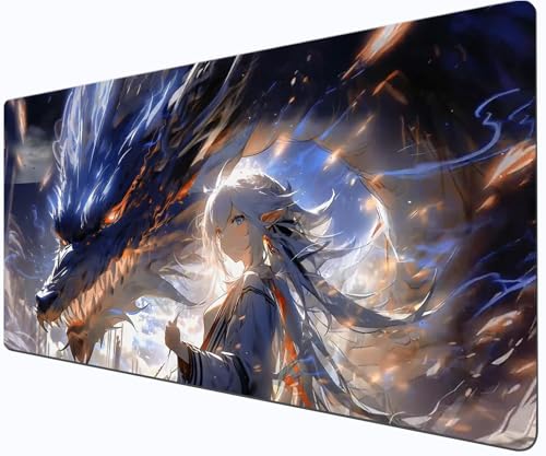 Anime Mouse Pad, XXL Gaming Mouse Pad (90 x 40 x 3 cm/35,4 x 15,7 x 1,16 Zoll) Große Größe - Ultra-glatte Mausoberfläche - Rutschfeste Basis - Geeignet für Büro und Spielgeschenke (E) von Generisch