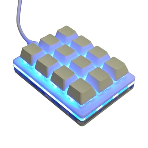 Anpassbare Tastatur mit 12 Tasten verbessert die Produktivität mit mehreren Funktionen, programmierbarer kleiner Spieltastatur von Generisch