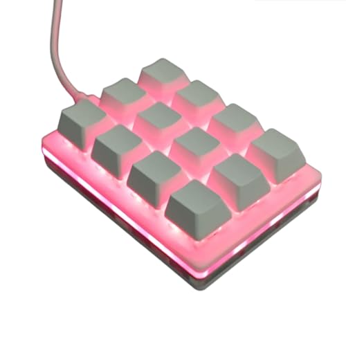 Anpassbare Tastatur mit 12 Tasten verbessert die Produktivität mit mehreren Funktionen, programmierbarer kleiner Spieltastatur von Generisch