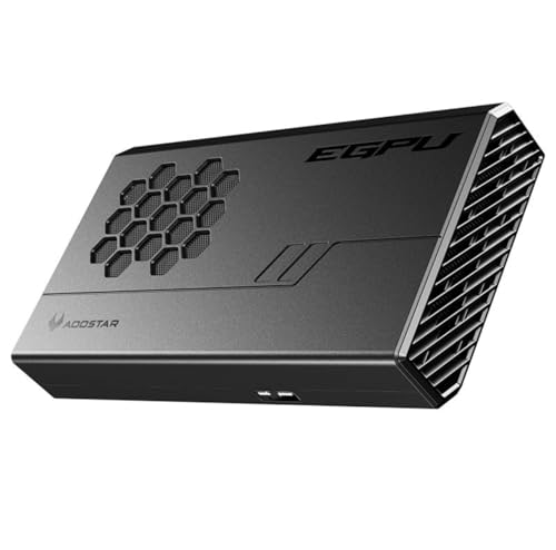 Aoostar USB-betriebenes externes GPU-Gehäuse, tragbares eGPU-Dock für verbesserte Gaming- und Grafikleistung, schlankes schwarzes Design, kompatibel mit Laptops und Mini-PCs von Generisch