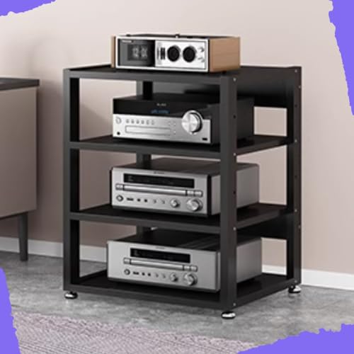 Audio-Komponenten-Rack, robuster AV-Media-Ständer für Verstärker und Stereo-Receiver, idealer Präsentationsständer für Plattenspieler und Mediengeräte Audio-Komponenten-Rack, robuster AV-Media-Ständer für Verstärker und Stereo-Receiver, idealer Präsentationsständer für Plattenspieler und Mediengeräte von Generisch