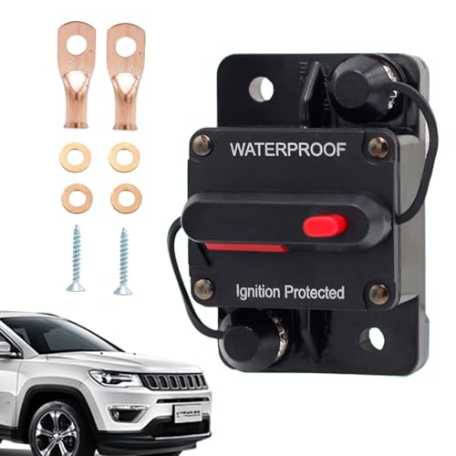 Audio -Leistungsschalter, Sicherungswechselrichter zurücksetzen - 60 Ampere Autoschalter mit manuellem Reset - Wasserdichte Kfz -Schutzschalter für Marine, LKW Audio -Leistungsschalter, Sicherungswechselrichter zurücksetzen - 60 Ampere Autoschalter mit manuellem Reset - Wasserdichte Kfz -Schutzschalter für Marine, LKW von Generisch
