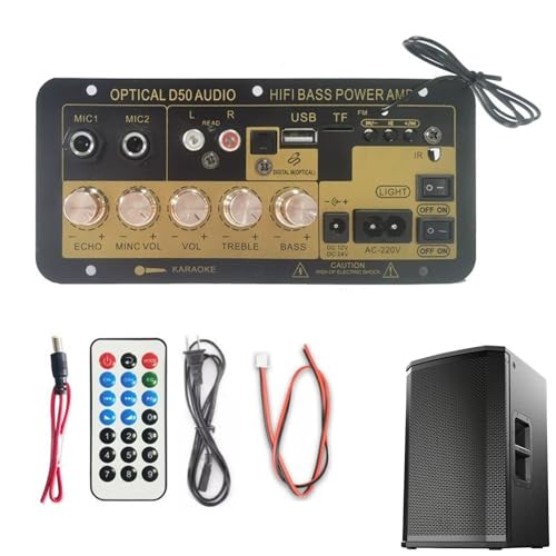 Audio -Verstärker -Board, Amp -Board,DC 12V 24V Verstärkermodul mit Fernbedienung | Digitalmikrofon, 30 -Watt -Vorverstärker -Nachhaller, hohe Leistung, Stereo -Audio -Verstärker für Erwachsene von Generisch