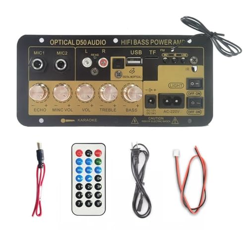 Audio -Verstärker -Board, Amp -Board | DC 12V 24V Verstärkermodul Subwoofer Board | 30 Watt Vorverstärker Reverberator, Car Karaoke-Platte für Audio-Wiedergabe im Auto von Generisch