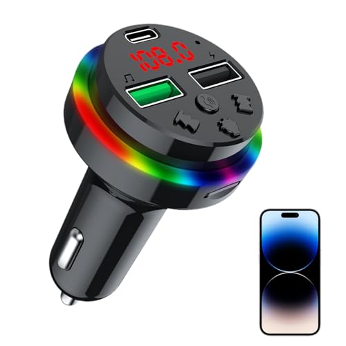Auto FM Transmitter – Musik Adapter Doppel, USB Port LED Anzeige | Integrierter Freisprechfunktion Multifunktionsgerät Ladefunktion Für Kabellose Musikübertragung, Navigation Telefonate Während Auto FM Transmitter – Musik Adapter Doppel, USB Port LED Anzeige | Integrierter Freisprechfunktion Multifunktionsgerät Ladefunktion Für Kabellose Musikübertragung, Navigation Telefonate Während von Generisch