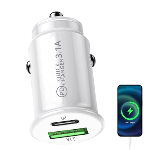 Auto Ladeanschluss Adapter | Telefon Ladegerät | Auto Stecker | A+C Handy Autoladegeräte | USB Autoladegerät 3,1 A Adapter Schnelles Aufladen Für Das Fahren Im Freien von Generisch