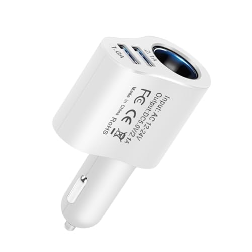 Auto-Steckdosen-Splitter, Auto-Adapter Steckdose - 12 V/24 V Schnelles Autoladegerät Mit Zwei Ladeanschlüssen,80-W-Multifunktions-Auto-USB-Telefonladegerät Dashcam, Smartphones, Autos, LKWs Auto-Steckdosen-Splitter, Auto-Adapter Steckdose - 12 V/24 V Schnelles Autoladegerät Mit Zwei Ladeanschlüssen,80-W-Multifunktions-Auto-USB-Telefonladegerät Dashcam, Smartphones, Autos, LKWs von Generisch