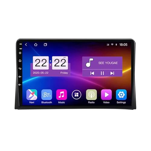 Autoradio Android 11 10 Zoll HD Touchscreen für VW Multivan 2003–2015 mit kabellosem CarPlay Android Auto Unterstützung DAB DSP BT 5.0 RDS HiFi GPS Navigation FM AM Backup Kamera SWC (8Core + 3G + 32G von Generisch