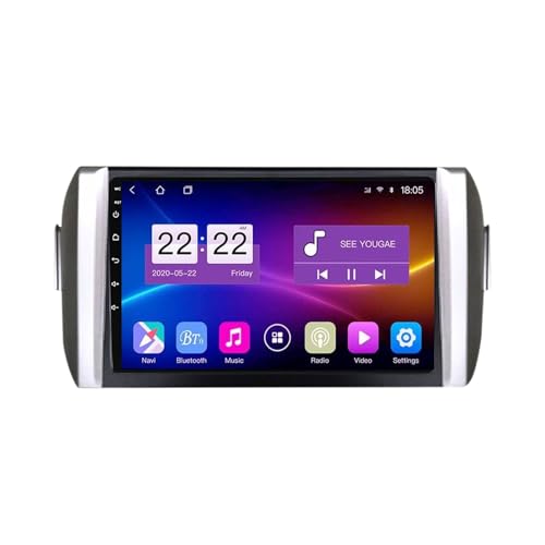 Autoradio Android 11 22,9 cm IPS-Touchscreen für Toyota Lnnova 2015–2017 mit kabellosem CarPlay, Android, automatische Unterstützung DAB DSP BT 5.0 RDS HiFi GPS Navigation FM AM Backup Kamera SWC von Generisch