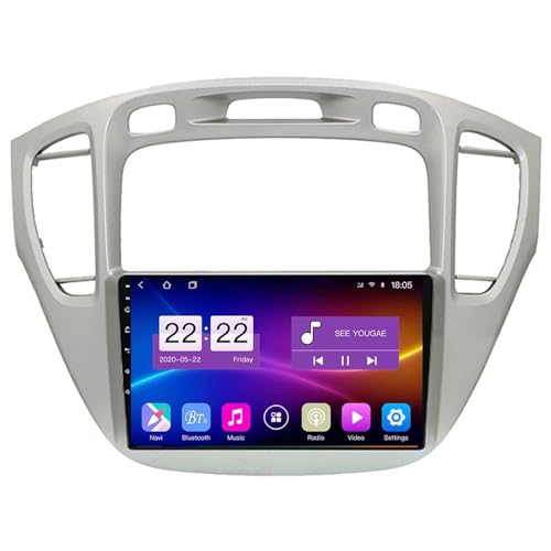 Autoradio Android 11 9 Zoll Touchscreen für Toyota Highlander 2000–2007 mit kabellosem CarPlay Android Auto Unterstützung DAB DSP BT 5.0 RDS HiFi GPS Navigation FM AM Backup Kamera SWC(A,4Core + 2G + Autoradio Android 11 9 Zoll Touchscreen für Toyota Highlander 2000–2007 mit kabellosem CarPlay Android Auto Unterstützung DAB DSP BT 5.0 RDS HiFi GPS Navigation FM AM Backup Kamera SWC(A,4Core + 2G + von Generisch