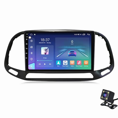 Autoradio mit Rückfahrkamera und 9 Zoll Bildschirm, Bluetooth FM/AM Radio Wireless CarPlay 4G Lte, für Fiat Doblo 2015 2016 2017 2018 2019 Autoradio mit Rückfahrkamera und 9 Zoll Bildschirm, Bluetooth FM/AM Radio Wireless CarPlay 4G Lte, für Fiat Doblo 2015 2016 2017 2018 2019 von Generisch
