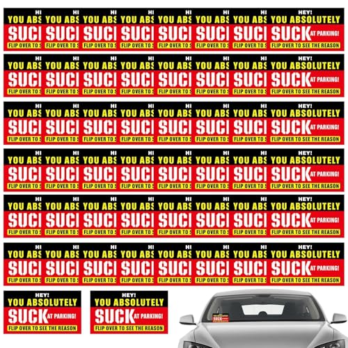 Bad Parking Cards | 50 Stück You Suck at Parking Cards | 2x3.5 Zoll You Absolutely Suck at Parking Cards | Witzige Streiche mit Strafzetteln Für Falschparker | Lustige Streiche mit Strafzetteln Bad Parking Cards | 50 Stück You Suck at Parking Cards | 2x3.5 Zoll You Absolutely Suck at Parking Cards | Witzige Streiche mit Strafzetteln Für Falschparker | Lustige Streiche mit Strafzetteln von Generisch