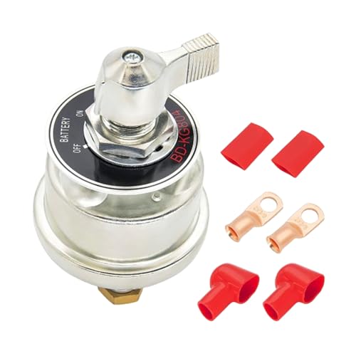 Batterie-Isolator-Ein-Aus-Kit, Hochstrombatterie-Trennung Ein ON-Off,Hochstrombatterie-Isolator Ein-AUS 300A | Hochleistungshitze schrumpfen, terminaler Isolator für Marine Boat RV-LKW von Generisch