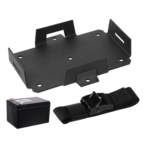 Batteriespeicherhalter - Robustes ABS -Tablett, Batteriemontage Sichere Basis | Tragbare Ersatzbox Mit Haltegurt, Einstellbare Spannungsschale Für Marine Boat Motorcycle Motor Bay Garage von Generisch