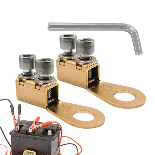 Batterieverteilungsterminal - 2pcs Car Battery Klemme | Nach dem Post-Post geborene Klemmen resistent gegen Verschleiß | Junction Block Cerbelle von Metallauto -Strom für Fahrzeug von Generisch