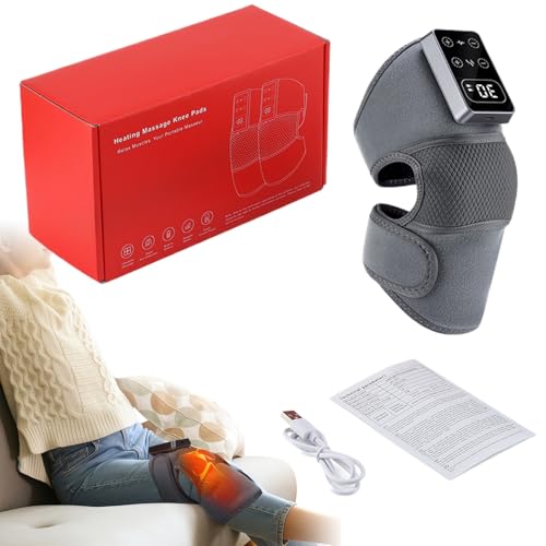 Beheizter Knie-Massagegerät | Wärme-Massage-Kniepolster Mit Kompression | Elektrische Kompressionsbandage Zur Linderung Von Bein- Und Wadenbeschwerden Bei Frauen & Männern Beheizter Knie-Massagegerät | Wärme-Massage-Kniepolster Mit Kompression | Elektrische Kompressionsbandage Zur Linderung Von Bein- Und Wadenbeschwerden Bei Frauen & Männern von Generisch