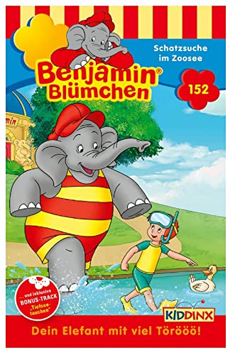 Benjamin Blümchen Hörspiel MC 152 Schatzsuche im Zoosee Kiddinx [Musikkassette] von Generisch