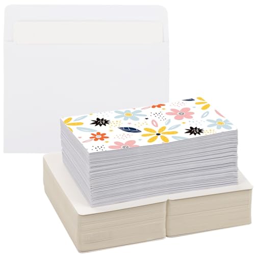 Blanko-Aquarell-Grußkarten und Umschläge für Bastelarbeiten, Einladungen, Hochzeiten, Babypartys, 100 Stück Blanko-Aquarell-Grußkarten und Umschläge für Bastelarbeiten, Einladungen, Hochzeiten, Babypartys, 100 Stück von Generisch