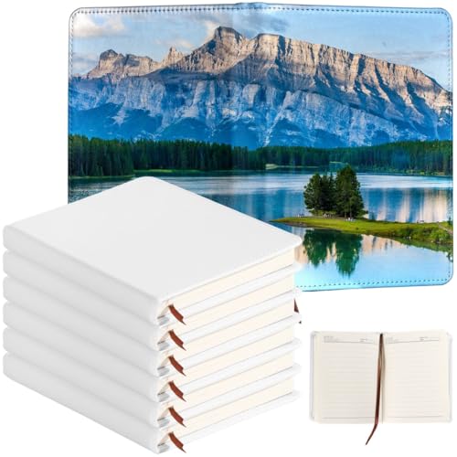 Blanko-Notizbücher mit PU-Einband, A6-Größe, 100 Seiten pro Tagebuch, für individuelles Design, Planung und Schreiben, 6 Stück Blanko-Notizbücher mit PU-Einband, A6-Größe, 100 Seiten pro Tagebuch, für individuelles Design, Planung und Schreiben, 6 Stück von Generisch