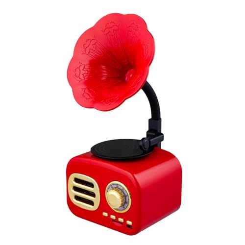 Bluetooth Lautsprecher - Vintage Phonograph Jukebox Radio Mini Tragbares Wireless Stereo mit HD Surround Sound, Bluetooth 4.1, Retro Design, Ideal für Zuhause oder Outdoor Bluetooth Lautsprecher - Vintage Phonograph Jukebox Radio Mini Tragbares Wireless Stereo mit HD Surround Sound, Bluetooth 4.1, Retro Design, Ideal für Zuhause oder Outdoor von Generisch