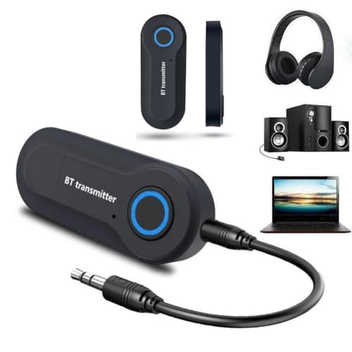 Bluetooth-Transmitter, kabelloser tragbarer Stereo-USB-Transmitter, Auto-Lautsprecher, Cinch-Verbindungen, Bluetooth 4.0-Sender für 3,5-mm-Audiogeräte für TV, Flugzeug, Kopfhörer von Generisch