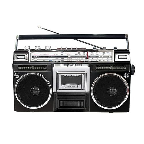 Boombox mit CD- und Kassetten-Player, DAB-Radio, USB-Aufnahme, Bluetooth & FM-Radio - Tragbarer Retro-Musikplayer für Familientreffen und Reisen Boombox mit CD- und Kassetten-Player, DAB-Radio, USB-Aufnahme, Bluetooth & FM-Radio - Tragbarer Retro-Musikplayer für Familientreffen und Reisen von Generisch