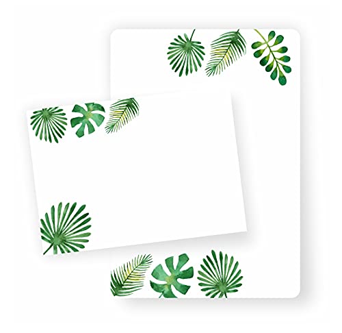 Briefpapier Palmblatt DIN A5 I Set Briefpapier/Umschläge von Generisch